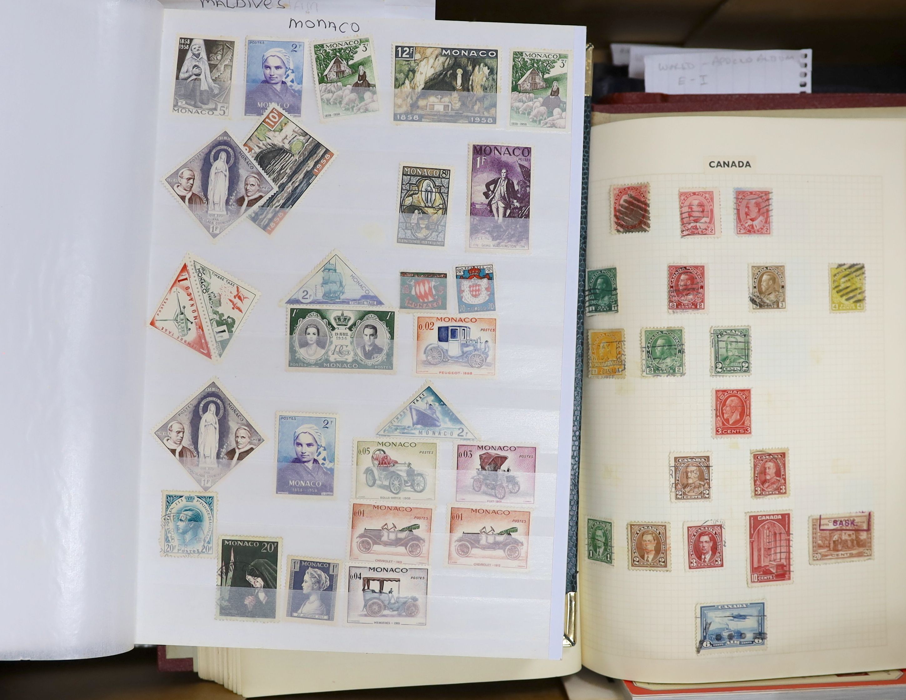 Miscellaneous stamps, British Commonwealth and World, 7 albums